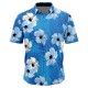 Men's Summer Floral Short Sleeve Shirt Blue