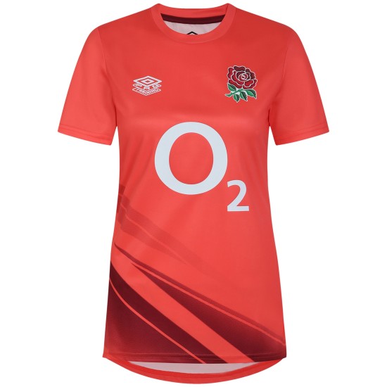 England Rugby Warm Up Jersey - Coral - Womens - Exclusive