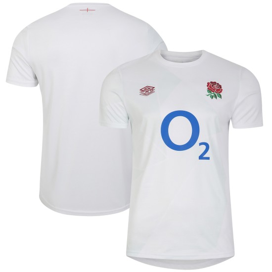 England Rugby Warm Up Jersey - Brilliant White - Mens