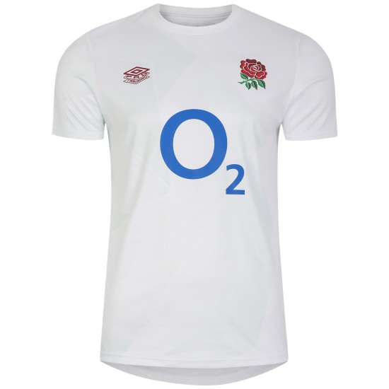 England Rugby Warm Up Jersey - Brilliant White - Mens