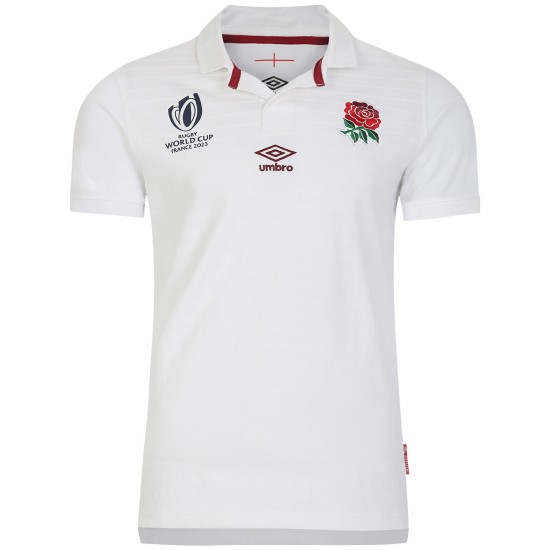 England Rugby World Cup 2023 Home Classic Short Sleeve Jersey - White - Junior