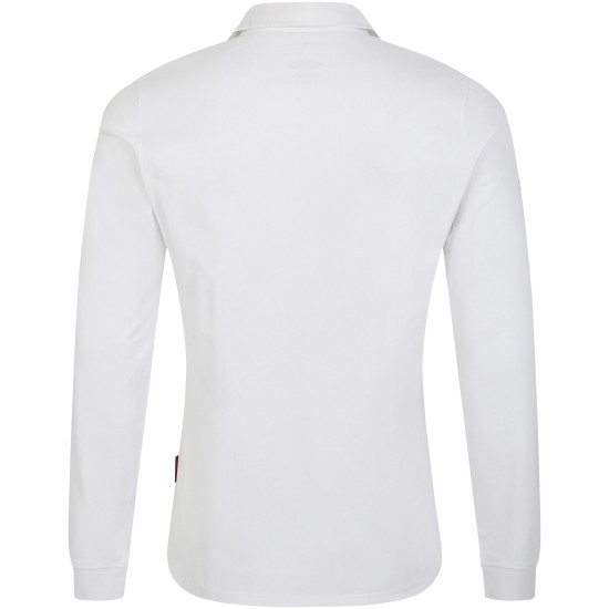England Rugby World Cup 2023 Home Classic Long Sleeve Jersey - White - Mens England Rugby World Cup 2023 Home Classic Long Sleeve Jersey - White - Mens