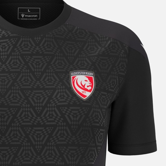 Gloucester Rugby 2025/26 Womens Black Training Tee