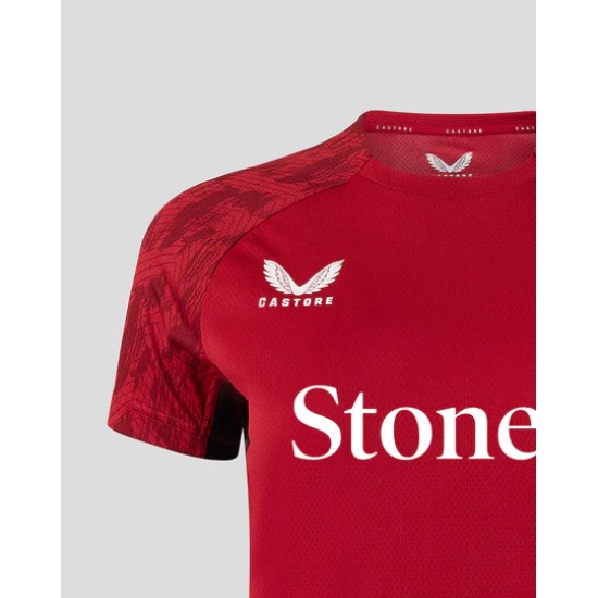 WOMEN'S 25/26 TRAINING SHORT SLEEVE TEE - RHYMTHIC RED