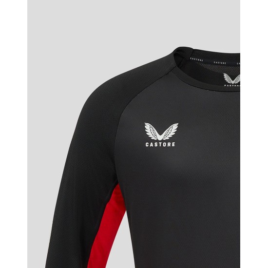 Men's Saracens 24/25 Matchday Long Sleeve Tee Black/Red