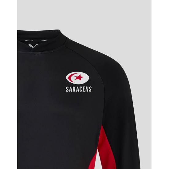 Men's Saracens 24/25 Matchday Midlayer Black/Red