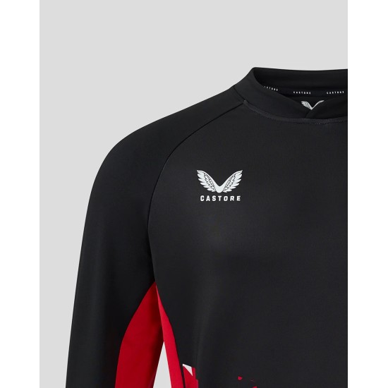 Men's Saracens 24/25 Matchday Midlayer Black/Red