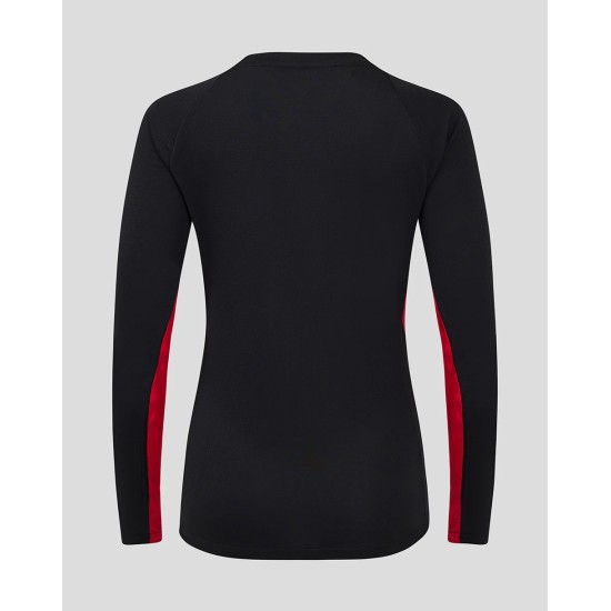 Women's Saracens 24/25 Matchday Long Sleeve Tee Black/Red