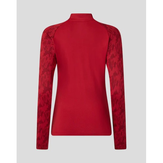 WOMEN'S 25/26 TRAINING 1/4 ZIP - RHYMTHIC RED