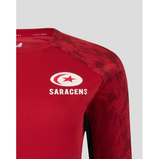 WOMEN'S 25/26 TRAINING LONG SLEEVE TEE - RHYTHMIC RED