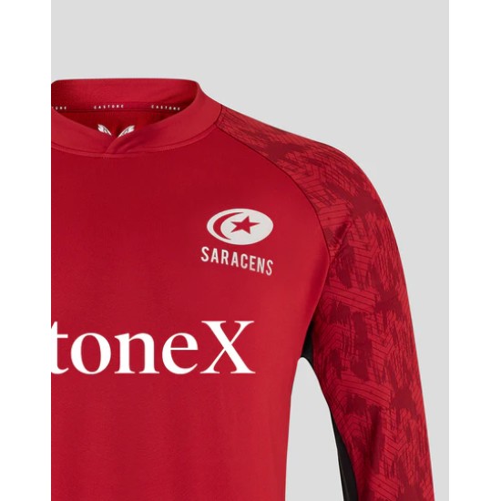 MEN'S 25/26 TRAINING DRILL TOP - RHYTMIC RED