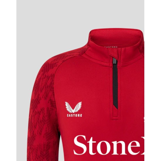 Junior 25/26 Training 1/4 Zip Top - Rhythmic Red
