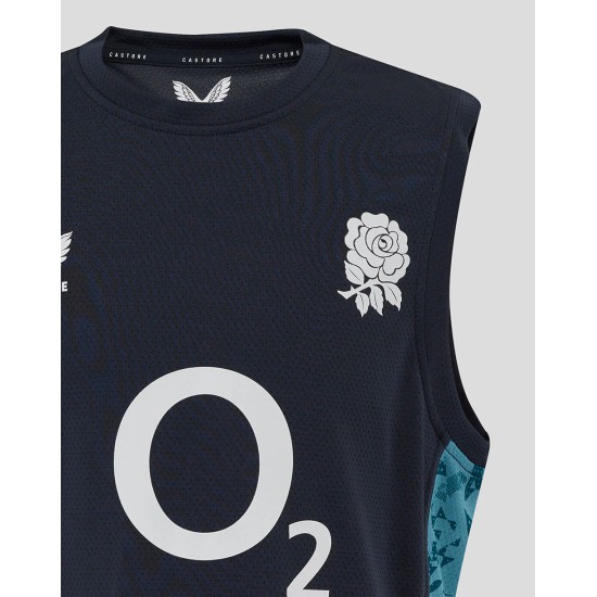 Men’s England Rugby 25/26 Performance Sleeveless T-Shirt – Inkwell
