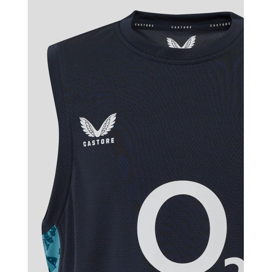 Men’s England Rugby 25/26 Performance Sleeveless T-Shirt – Inkwell