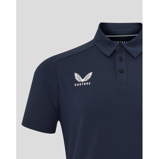 Men's England Rugby 25/26 Travel Short Sleeve Polo - Inkwell