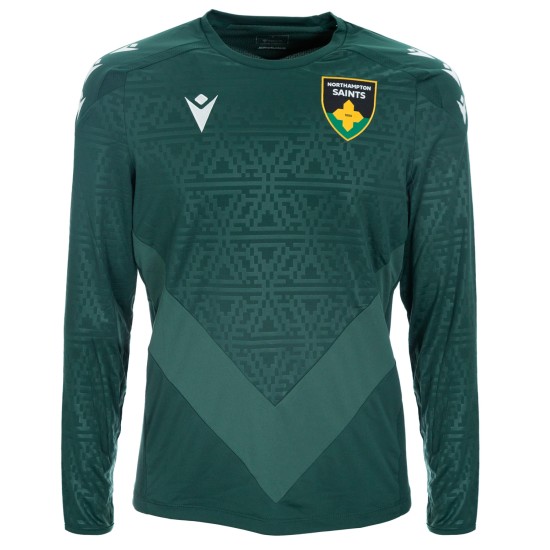 Northampton Saints Rugby 24/25 Training Poly T-Shirt LS Adult