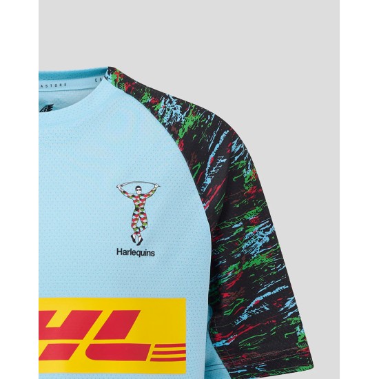 Harlequins Men's 25/26 Training Short Sleeve Tee - Sky Blue
