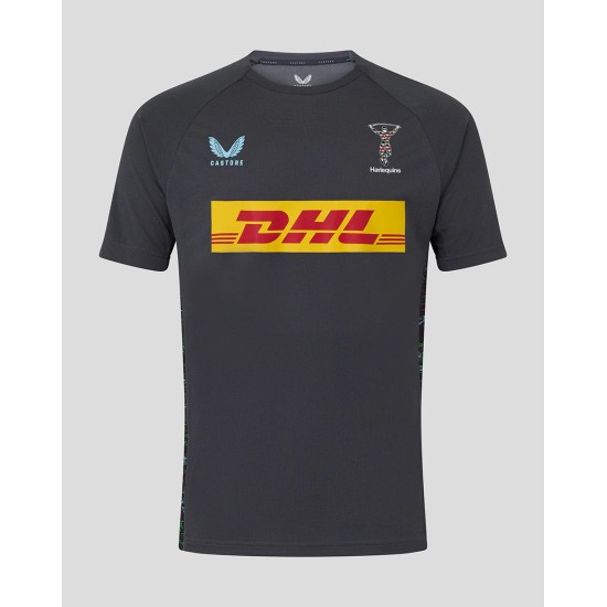 Harlequins Men's 25/26 Training Short Sleeve Tee - Ebony