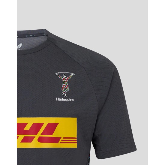 Harlequins Men's 25/26 Training Short Sleeve Tee - Ebony