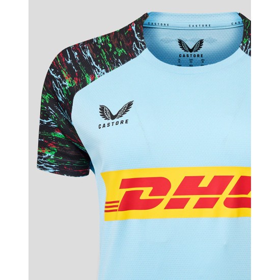Harlequins Women's 25/26 Training Short Sleeve Tee - Sky Blue