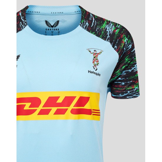 Harlequins Women's 25/26 Training Short Sleeve Tee - Sky Blue