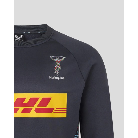Harlequins Men's 25/26 Training Sweatshirt - Ebony