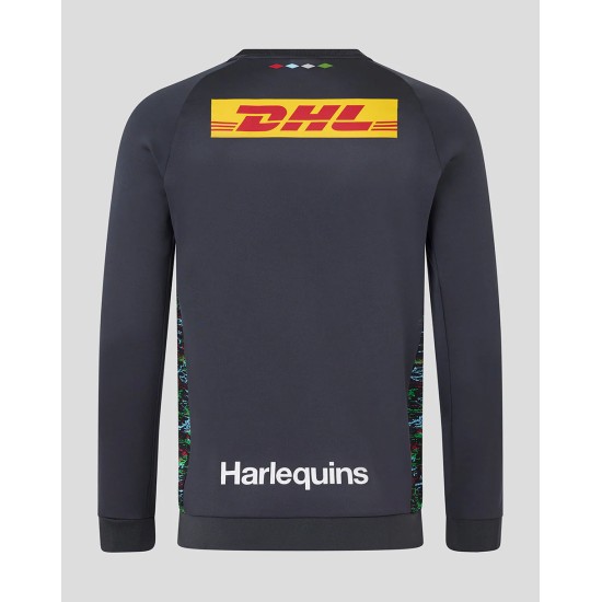 Harlequins Men's 25/26 Training Sweatshirt - Ebony