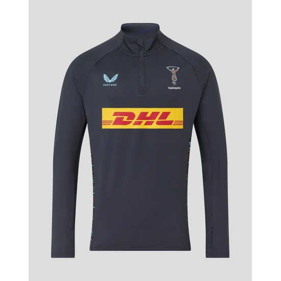 Harlequins Men's 25/26 Training 1/4 Zip - Ebony