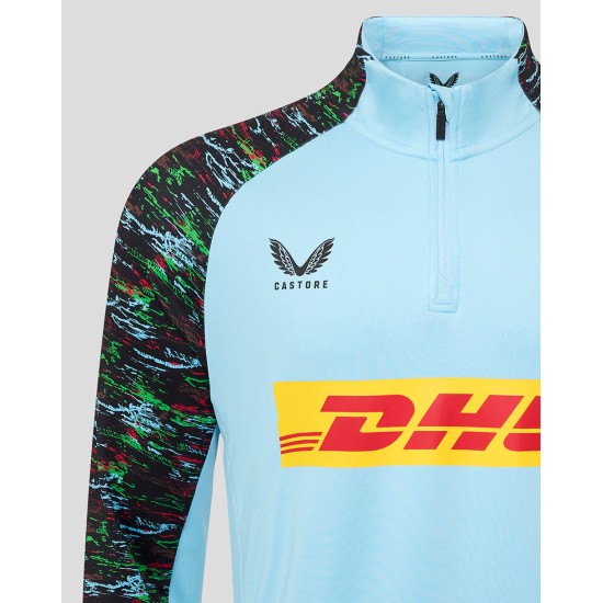 Harlequins Men's 25/26 Training 1/4 Zip - Sky Blue