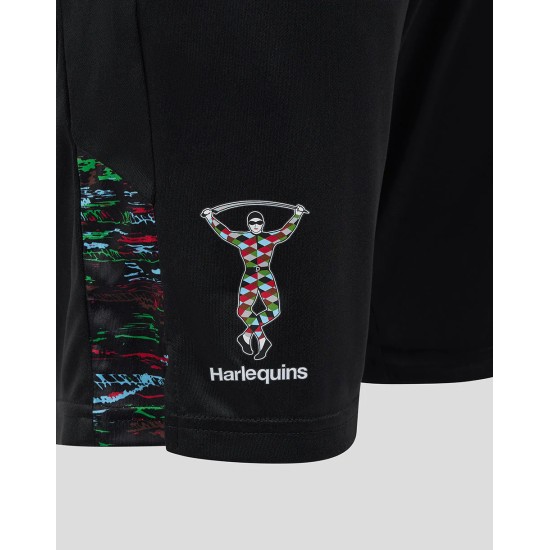 Harlequins Men's 25/26 Training Knit Shorts - Caviar