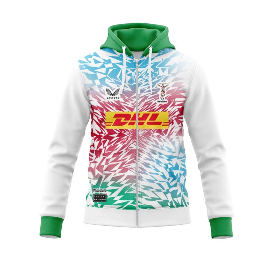 Mens Harlequins 24/25 Pro Away Jersey - Zip Hoodie