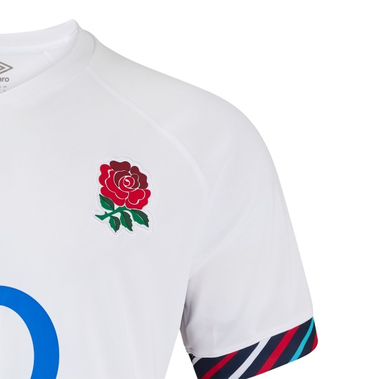 England Rugby Home Replica Jersey 2024/25 - White - Mens England Rugby Home Replica Jersey 2024/25 - White - Mens