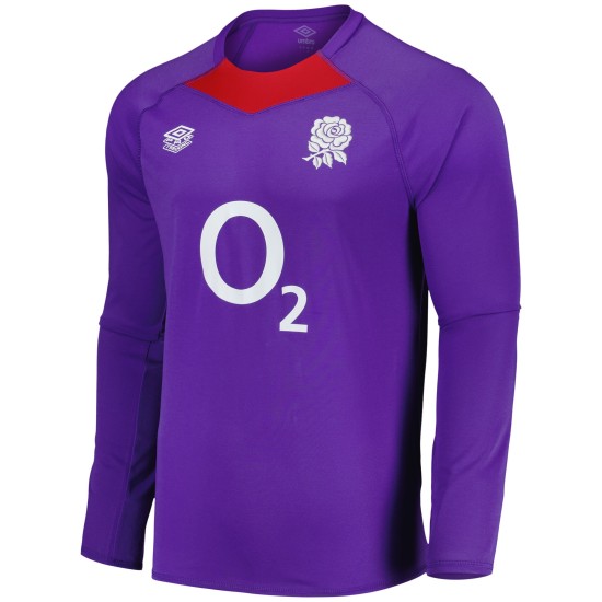 England Rugby Relaxed Long Sleeve Training Jersey - Purple - Mens