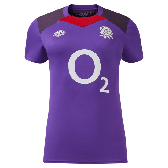 England Rugby Gym Training T-Shirt - Purple - Womens