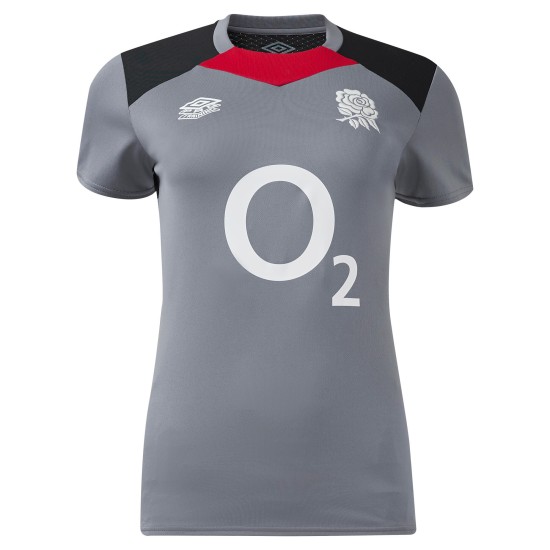 England Rugby Gym Training T-Shirt - Gray - Womens