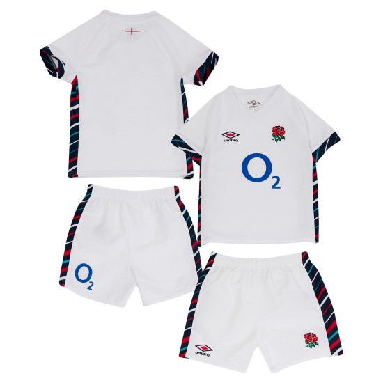 England Rugby Home Replica Kit 2024/25 - White - Children