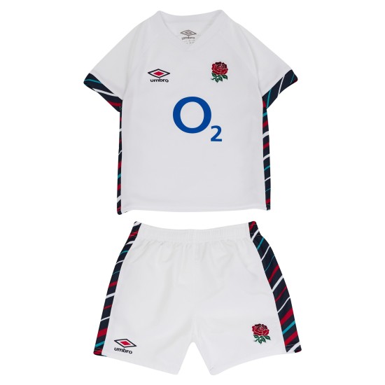 England Rugby Home Replica Kit 2024/25 - White - Children
