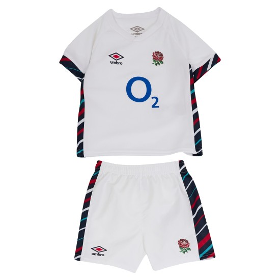 England Rugby Home Replica Shirt 2023/24 - White - Kids