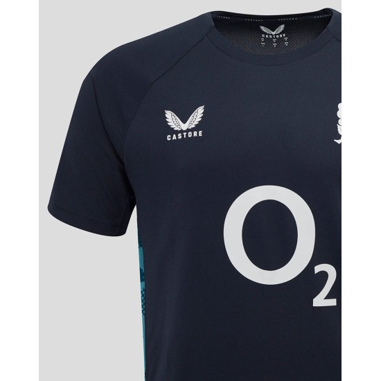 Men’s England Rugby 25/26 Performance Short Sleeve T-Shirt – Inkwell