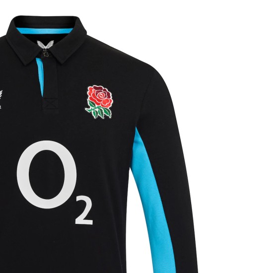 England Rugby Alternate Classic Long Sleeve Jersey 2025/26 - Black - Mens