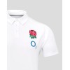 Men's England Rugby 25/26 Travel Short Sleeve Polo - Brilliant White