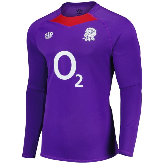 England Rugby Team Home Classic Long Sleeve Jersey 2024/25 - Purple - Mens