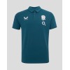 Men's England Rugby 25/26 Travel Short Sleeve Polo - Reflecting Pond