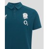 Men's England Rugby 25/26 Travel Short Sleeve Polo - Reflecting Pond