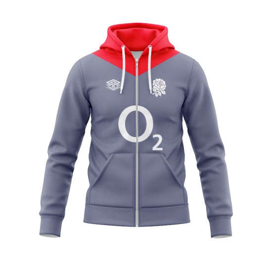 England Rugby Home Replica Jersey 2023/24 Zip-Up Hoodie - Mens