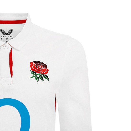 England Rugby Home Classic Long Sleeve Jersey 2025/26 - White - Womens