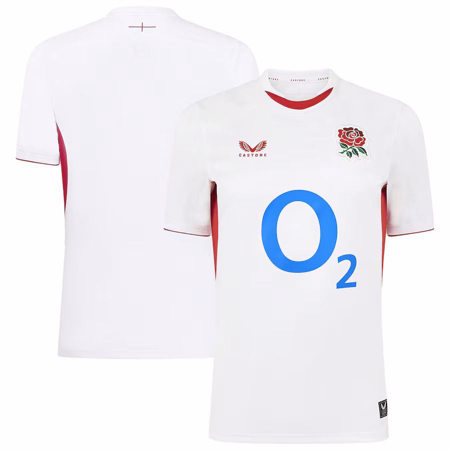 England Rugby Red Roses Home Replica Jersey 2025/26 - White - Womens